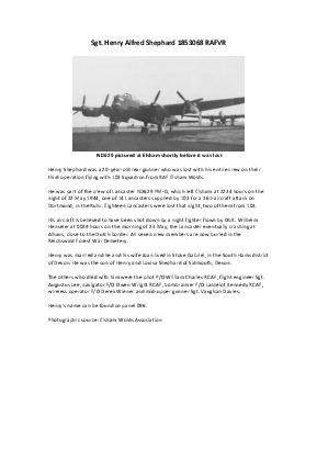 A preview of a PDF biography for Shephard, Henry Alfred
